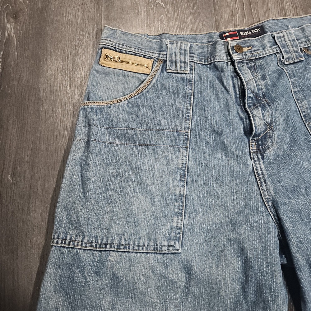 Vintage Bugle Boy‎ Carpenter Denim Shorts Men 38 Cargo Baggy 90s Grunge Skater